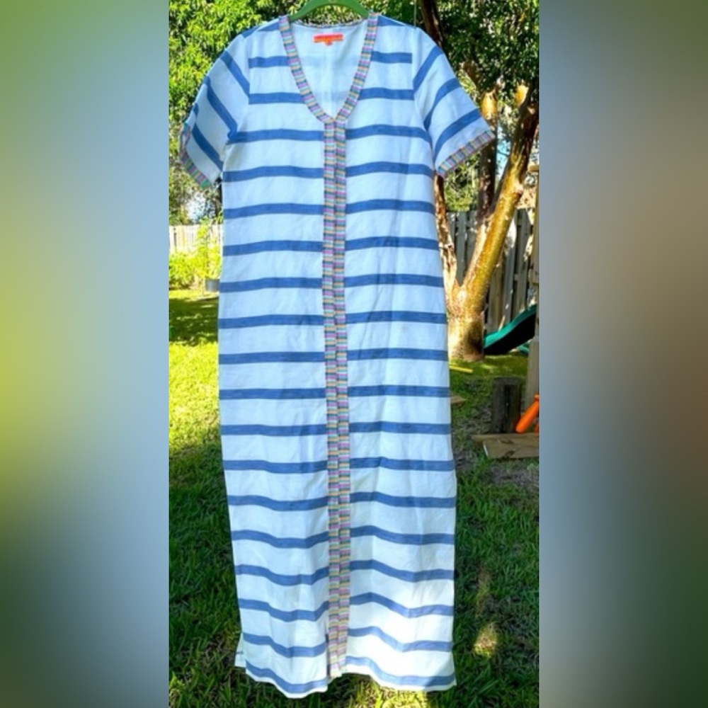 Summer blue and white maxi dress! Never worn!